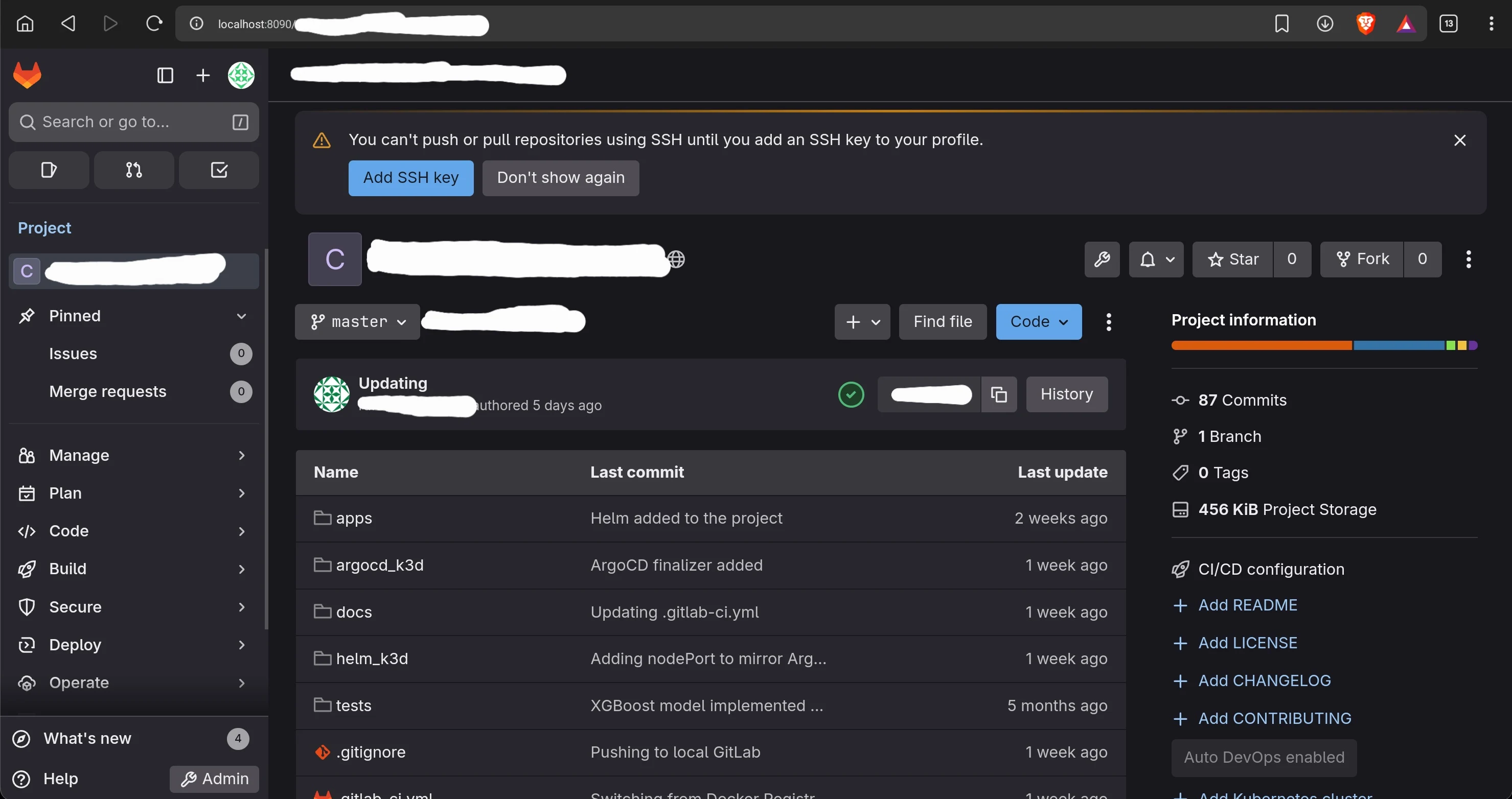 The k3d cluster running with all services deployed — Terraform-provisioned, Helm-installed, ArgoCD-synced.